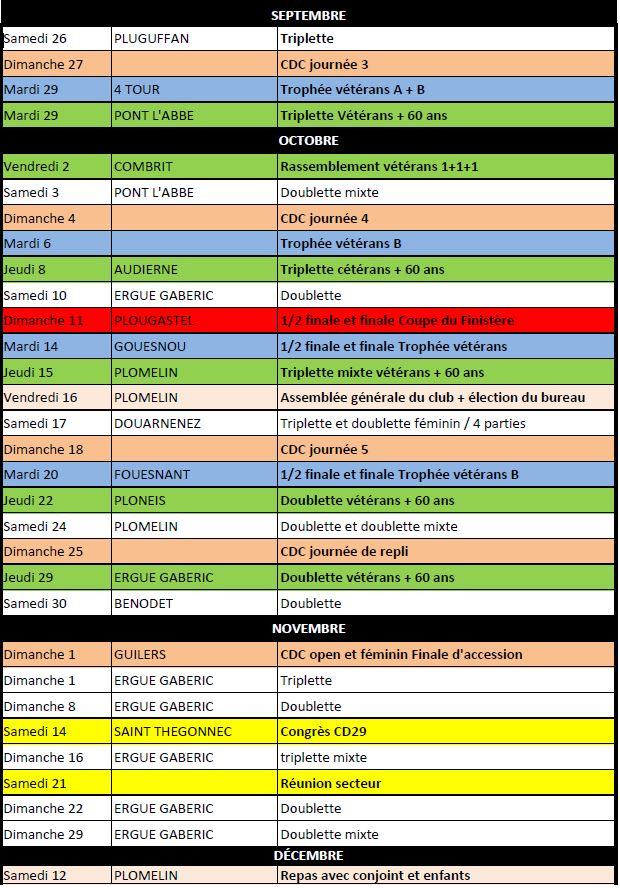 Calendrier sept-Décembre 2026